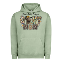 Pigment Oil Green kinda busy being a goat mom Urban Hoodie - CowhideDigitalArt