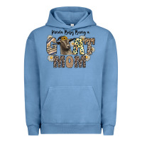 Pigment Pebble Blue kinda busy being a goat mom Urban Hoodie - CowhideDigitalArt