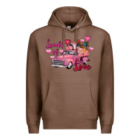 Chestnut loads of love valentine's day farm truck Premium Hoodie - FaDigitalArtStudio
