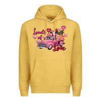 Antique Gold loads of love valentine's day farm truck Premium Hoodie - FaDigitalArtStudio