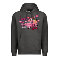 Loads Of Love Valentine's Day Farm Truck Premium Hoodie | Teevron