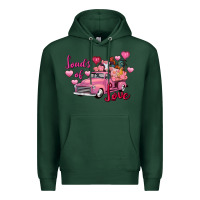 Sports Green loads of love valentine's day farm truck Premium Hoodie - FaDigitalArtStudio