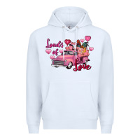 White loads of love valentine's day farm truck Premium Hoodie - FaDigitalArtStudio