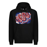 Black Patriotic tie dye background Premium Hoodie - CowGirlArtShop