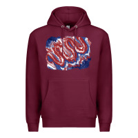Burgundy Patriotic tie dye background Premium Hoodie - CowGirlArtShop