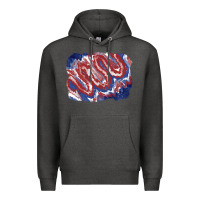 Charcoal Heather Patriotic tie dye background Premium Hoodie - CowGirlArtShop