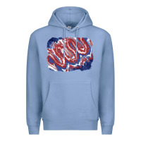 Colony Blue Patriotic tie dye background Premium Hoodie - CowGirlArtShop