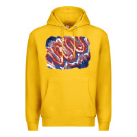 Lemon Patriotic tie dye background Premium Hoodie - CowGirlArtShop