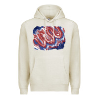 Oatmeal Heather Patriotic tie dye background Premium Hoodie - CowGirlArtShop