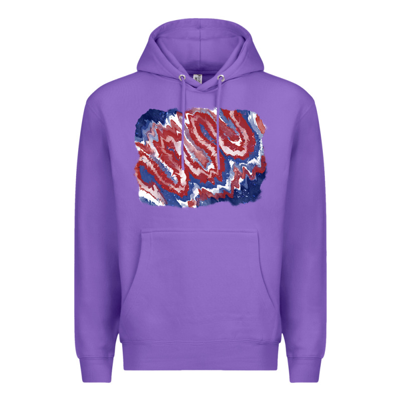 Patriotic Tie Dye Background Premium Hoodie by CowGirlArtShop | Teevron