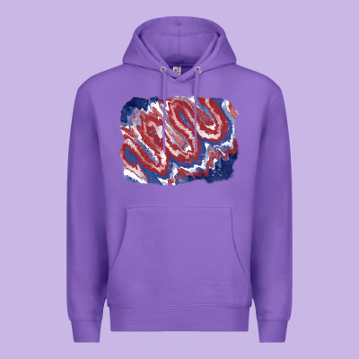 Patriotic Tie Dye Background Premium Hoodie Designed By Cowgirlartshop