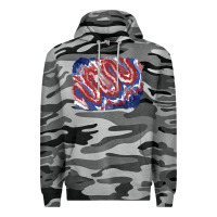 Slate Camo Patriotic tie dye background Premium Hoodie - CowGirlArtShop