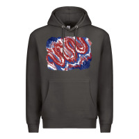 Smoke Patriotic tie dye background Premium Hoodie - CowGirlArtShop
