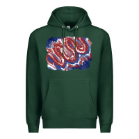 Sports Green Patriotic tie dye background Premium Hoodie - CowGirlArtShop