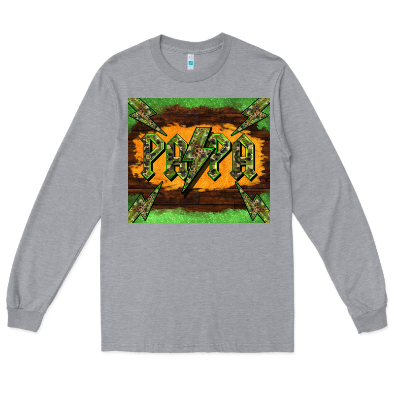 Papa  Lightning Camouflage Long Sleeve Tee by BarkalooDesign | Teevron