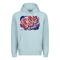 Blue Mist Patriotic tie dye background Premium Hoodie - CowGirlArtShop