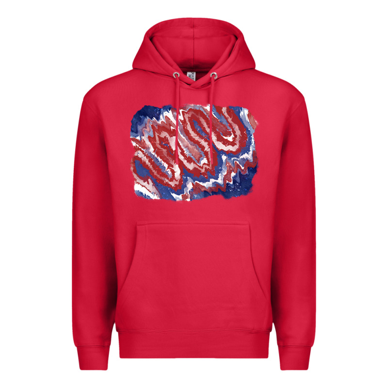 Patriotic Tie Dye Background Premium Hoodie by CowGirlArtShop | Teevron