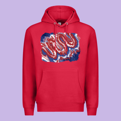 Patriotic Tie Dye Background Premium Hoodie Designed By Cowgirlartshop