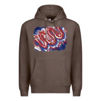 Coffee Patriotic tie dye background Premium Hoodie - CowGirlArtShop