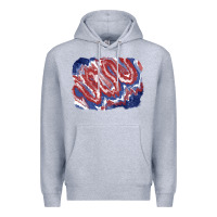 Heather Grey Patriotic tie dye background Premium Hoodie - CowGirlArtShop