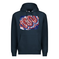 Navy Patriotic tie dye background Premium Hoodie - CowGirlArtShop