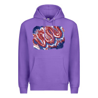 Purple Patriotic tie dye background Premium Hoodie - CowGirlArtShop