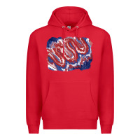 Red Patriotic tie dye background Premium Hoodie - CowGirlArtShop