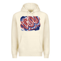 Sandshell Patriotic tie dye background Premium Hoodie - CowGirlArtShop
