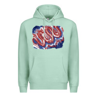 Seafoam Patriotic tie dye background Premium Hoodie - CowGirlArtShop