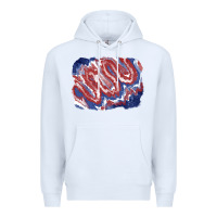 White Patriotic tie dye background Premium Hoodie - CowGirlArtShop