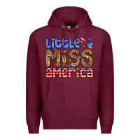 Burgundy Little miss America Premium Hoodie - Neo Western