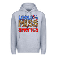 Heather Grey Little miss America Premium Hoodie - Neo Western
