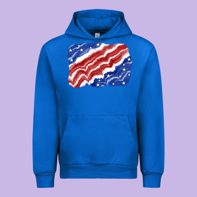 Patriotic Tie Dye Background 4th Of July Urban Hoodie Designed By Cowgirlartshop