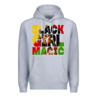 Heather Grey black girl magic juneteenth Premium Hoodie - HRA Design Shop