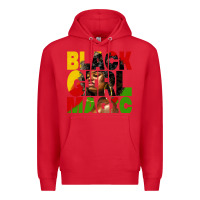 Red black girl magic juneteenth Premium Hoodie - HRA Design Shop