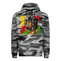 Slate Camo black girl magic juneteenth Premium Hoodie - HRA Design Shop