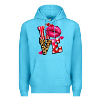 Ocean Blue love lips Premium Hoodie - FaDigitalArtStudio