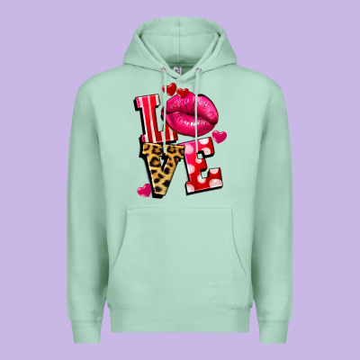 Love Lips Premium Hoodie Designed By Fadigitalartstudio