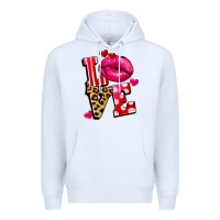 White love lips Premium Hoodie - FaDigitalArtStudio
