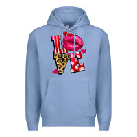 Colony Blue love lips Premium Hoodie - FaDigitalArtStudio