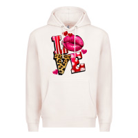 Pale Pink love lips Premium Hoodie - FaDigitalArtStudio