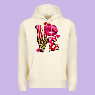 Love Lips Premium Hoodie Designed By Fadigitalartstudio