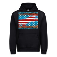 Black Leopard glitter American flag tumbler Urban Hoodie - Neo Western