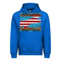 Cobalt Leopard glitter American flag tumbler Urban Hoodie - Neo Western