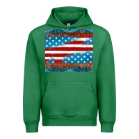Emerald Leopard glitter American flag tumbler Urban Hoodie - Neo Western