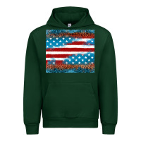 Forest Green Leopard glitter American flag tumbler Urban Hoodie - Neo Western
