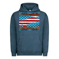 Pigment Midnight Navy Leopard glitter American flag tumbler Urban Hoodie - Neo Western