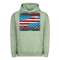 Pigment Oil Green Leopard glitter American flag tumbler Urban Hoodie - Neo Western