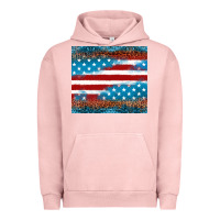 Pigment Salmon Leopard glitter American flag tumbler Urban Hoodie - Neo Western