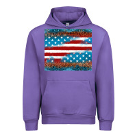 Tulip Leopard glitter American flag tumbler Urban Hoodie - Neo Western